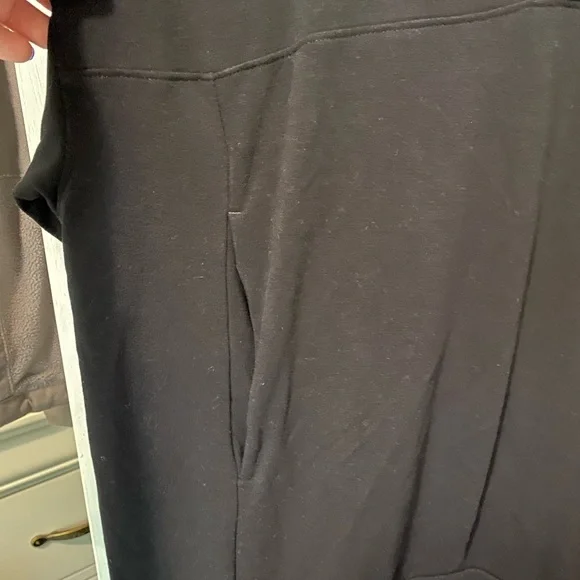 Old Navy Live In French Terry Fleece Lined Deep V-Neck Tunic Hoodie - Picture 3 of 4